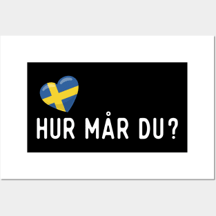 Sweden Flag Hur Mar Du Posters and Art